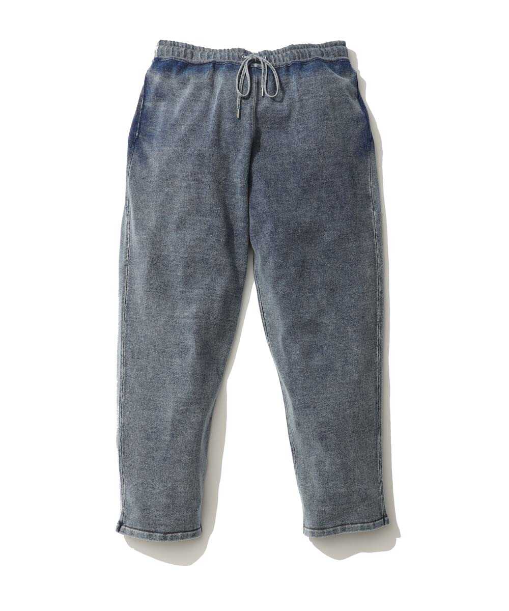 限定 デニム風ニットパンツ