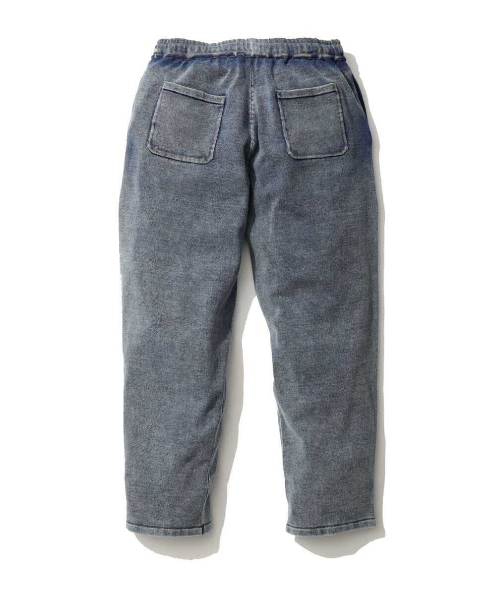 限定 デニム風ニットパンツ
