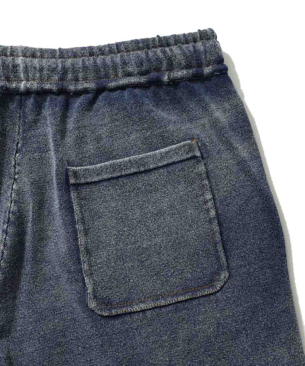 限定 デニム風ニットパンツ