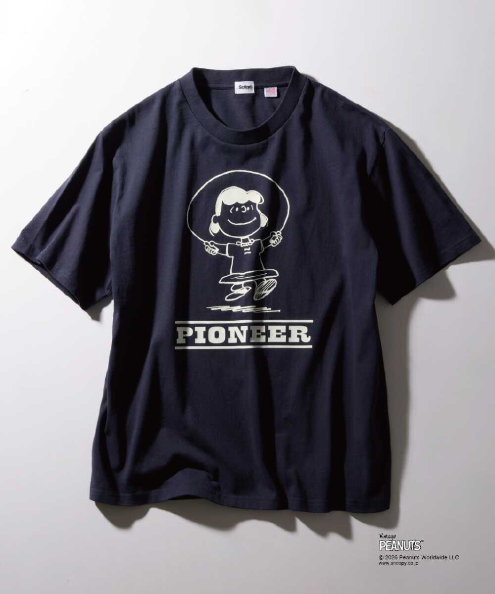 限定 ピーナッツ コラボ クルーネックTシャツ