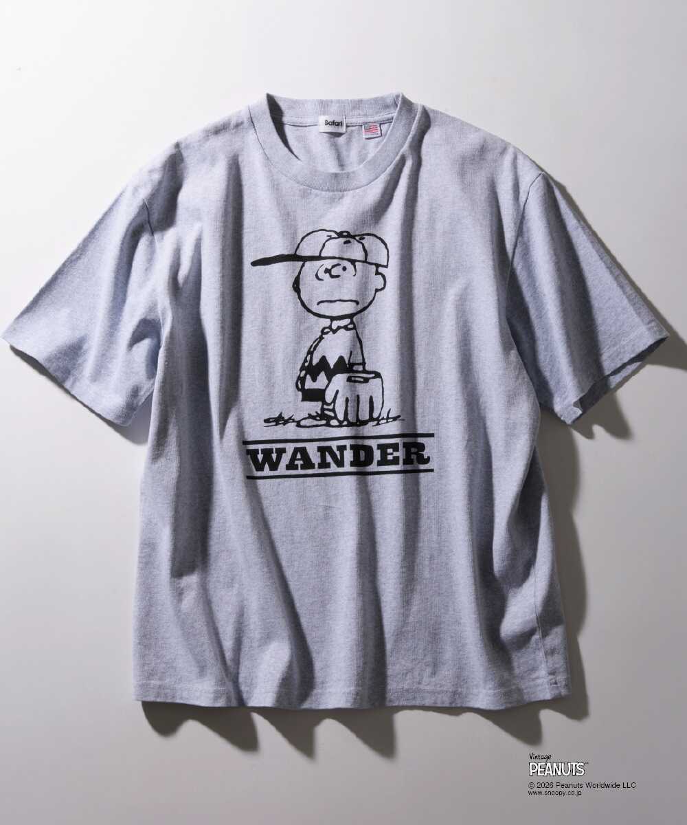 限定 ピーナッツ コラボ クルーネックTシャツ