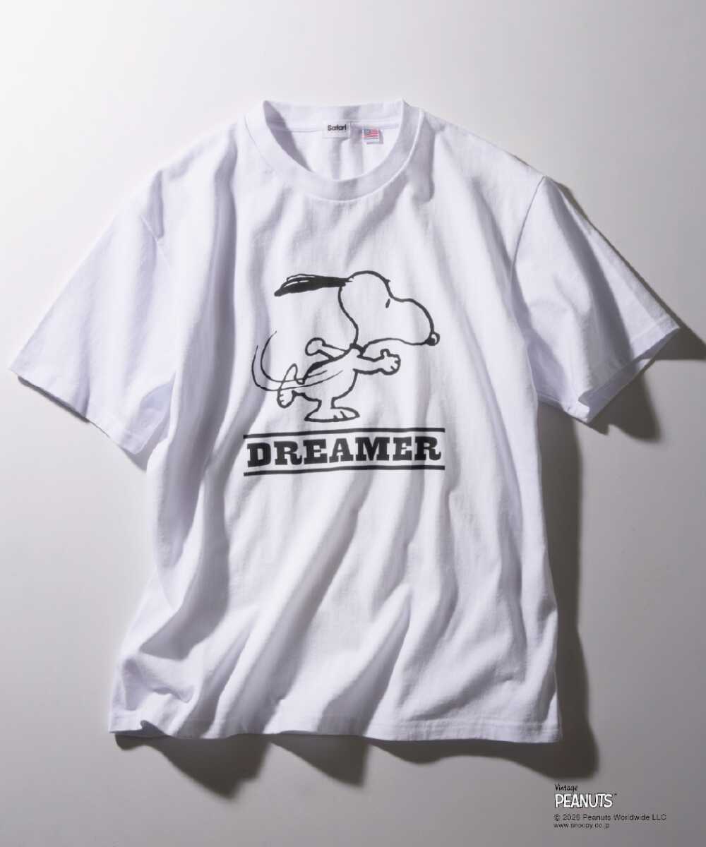 限定 ピーナッツ コラボ クルーネックTシャツ