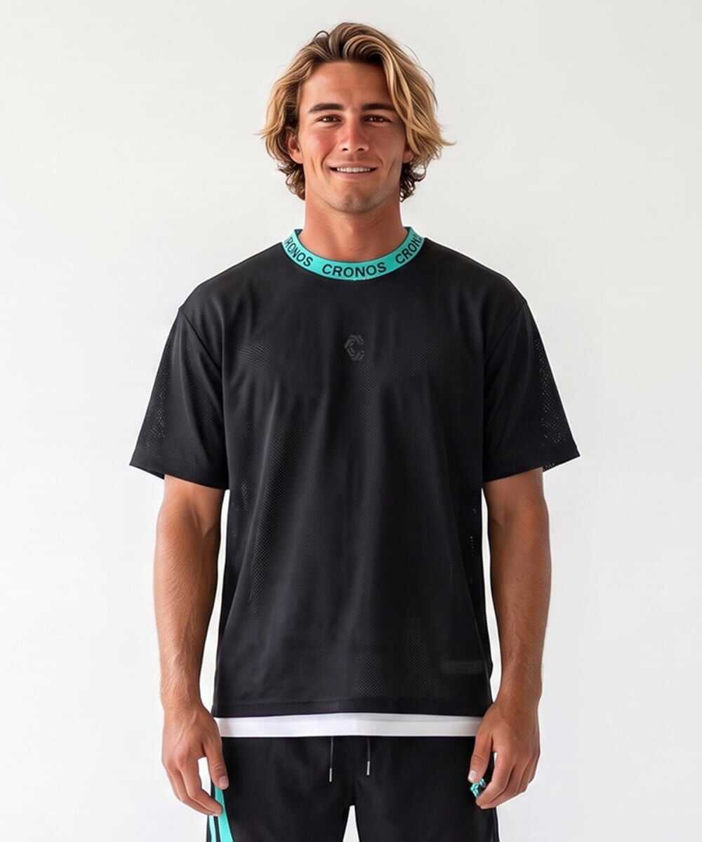 接触冷感 メッシュTシャツ
