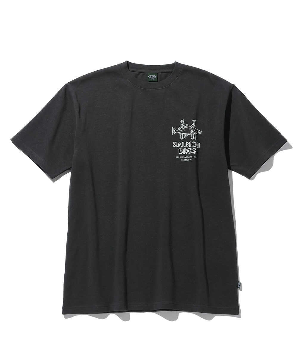 サーモンバックプリント ヘンプTシャツ
