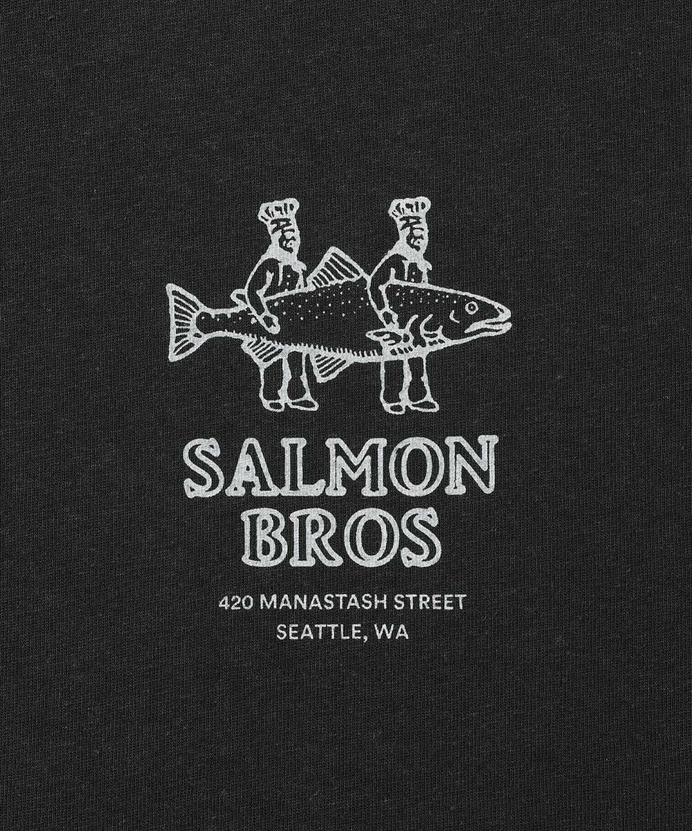 サーモンバックプリント ヘンプTシャツ