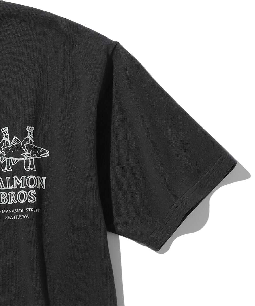 サーモンバックプリント ヘンプTシャツ