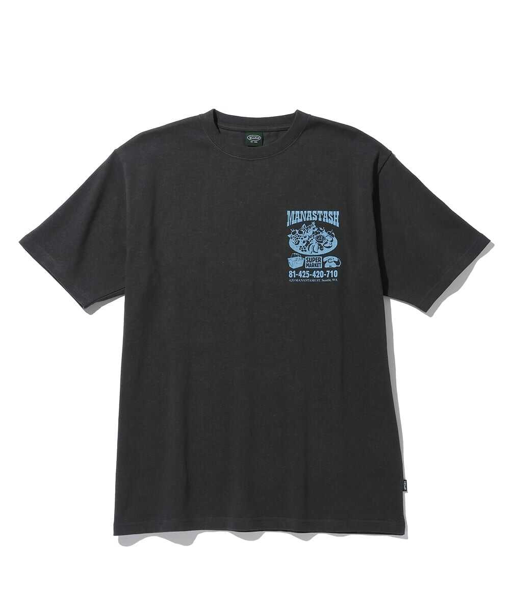 スーパーマーケットバックプリント ヘンプTシャツ