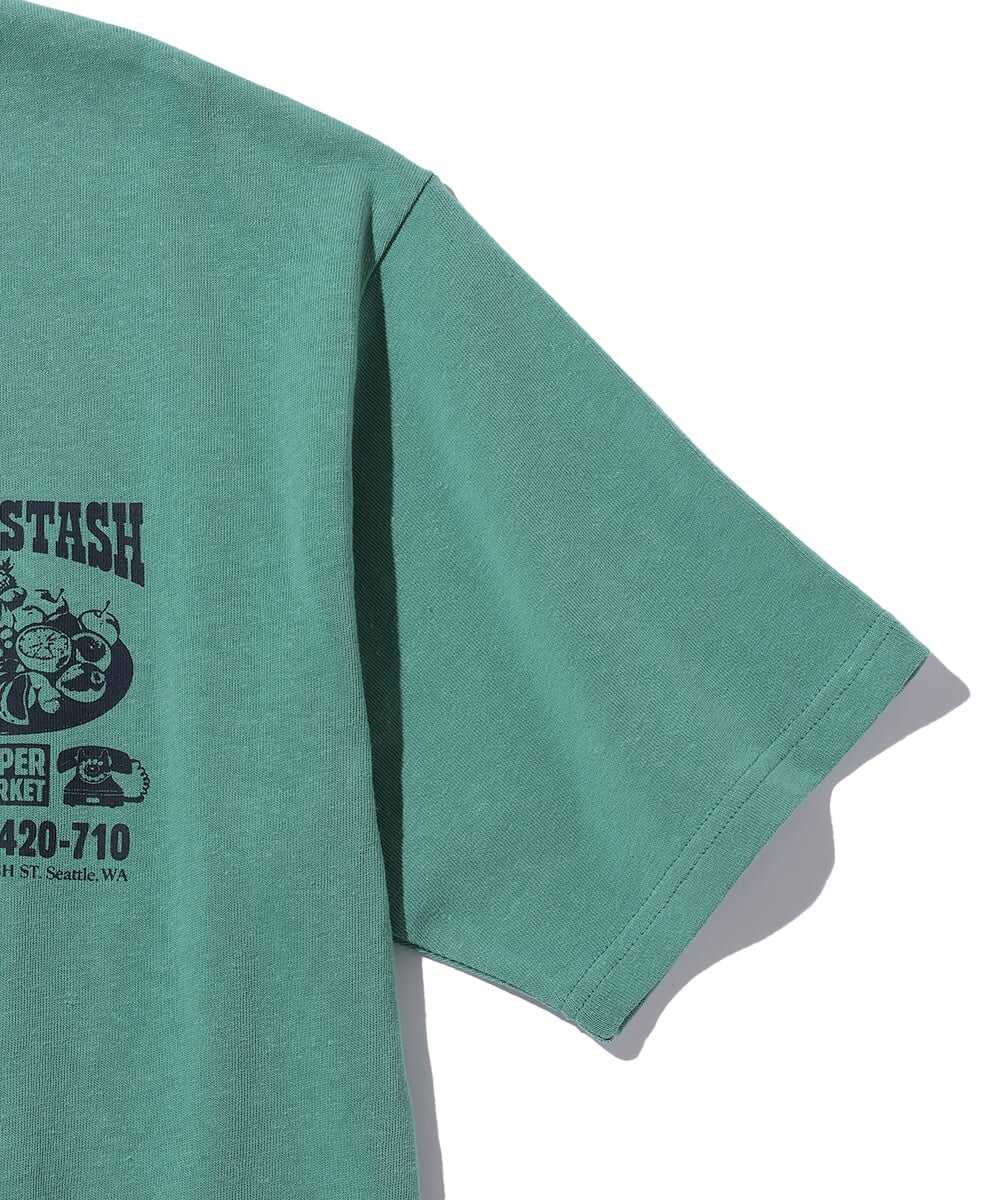 スーパーマーケットバックプリント ヘンプTシャツ