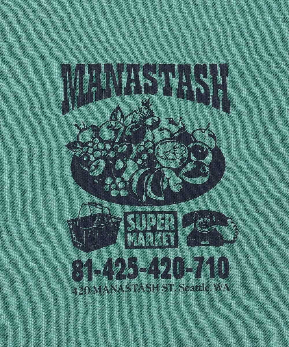 スーパーマーケットバックプリント ヘンプTシャツ