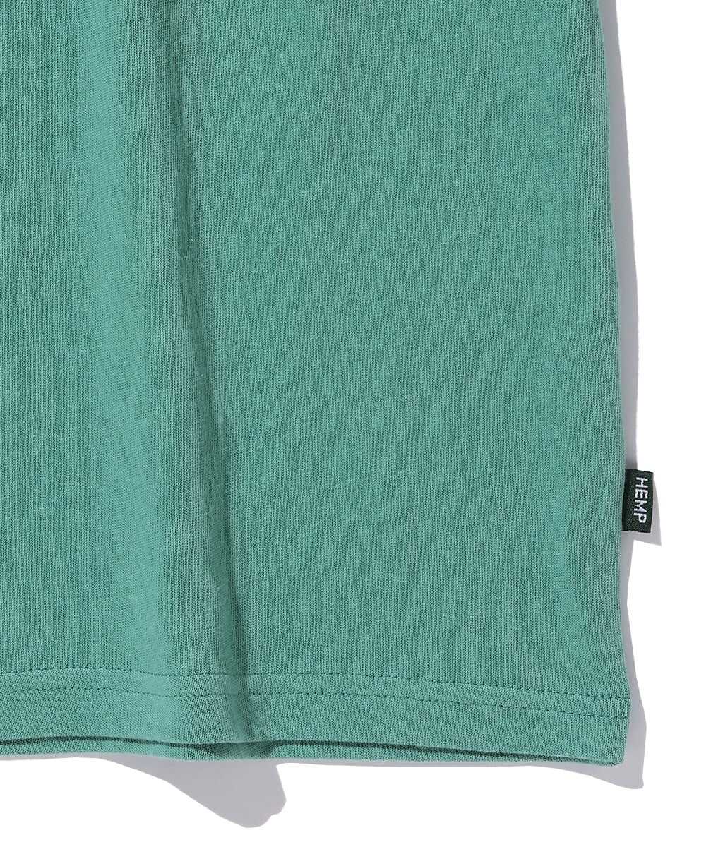 スーパーマーケットバックプリント ヘンプTシャツ