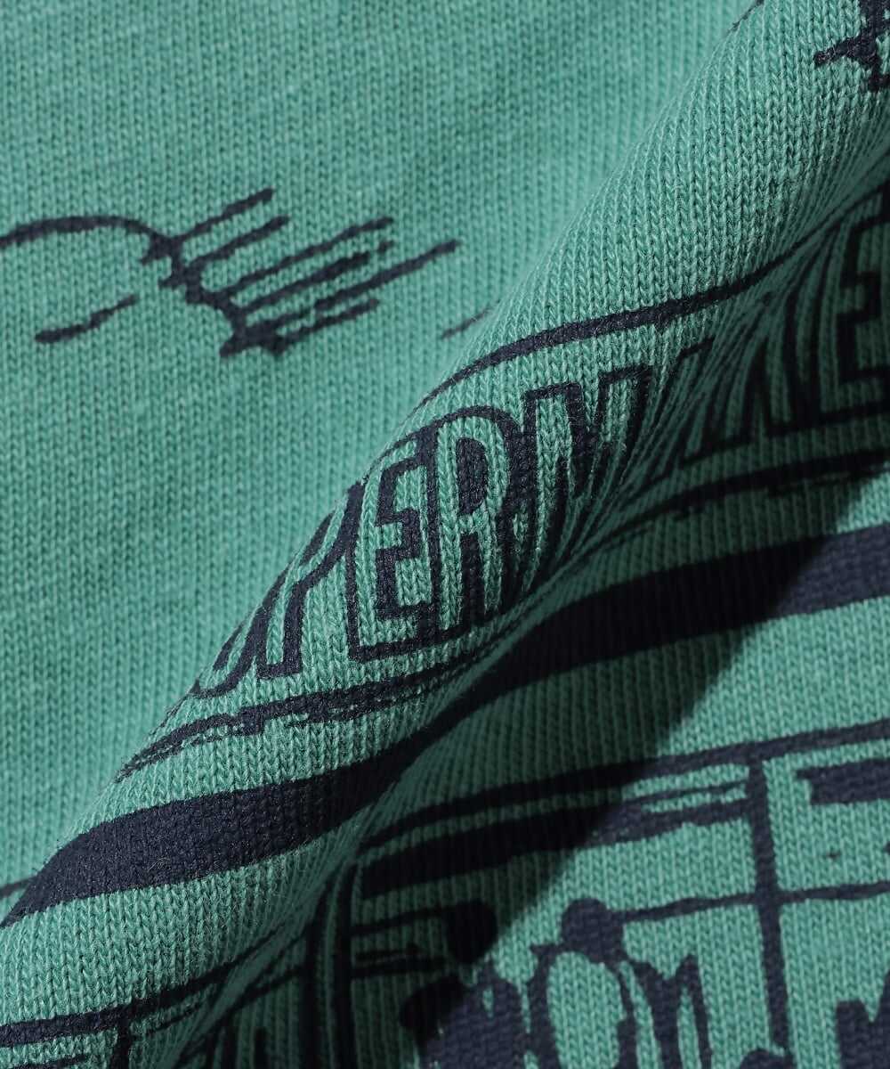 スーパーマーケットバックプリント ヘンプTシャツ