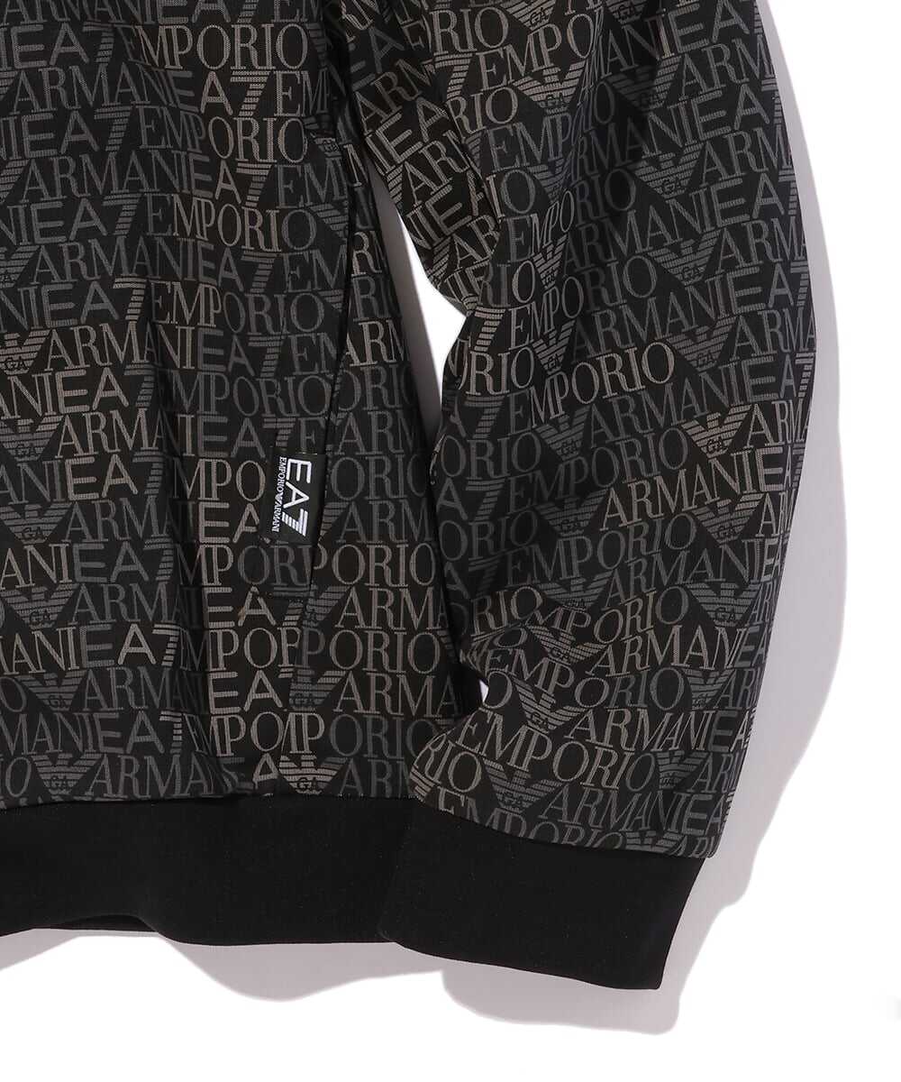 モノグラム柄ダブルジップアップパーカ