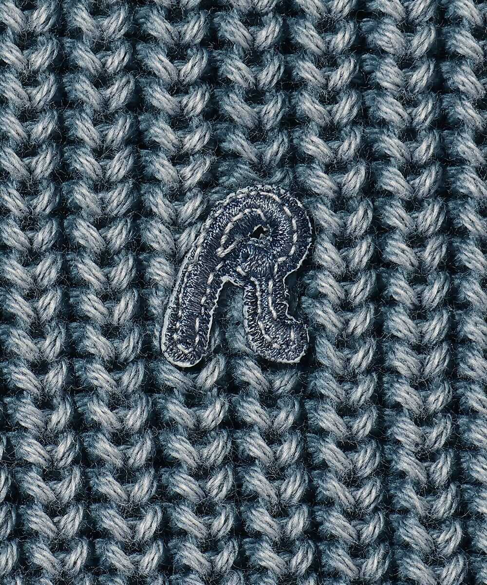 ヴィンテージライク ロゴ刺繍コットンセーター