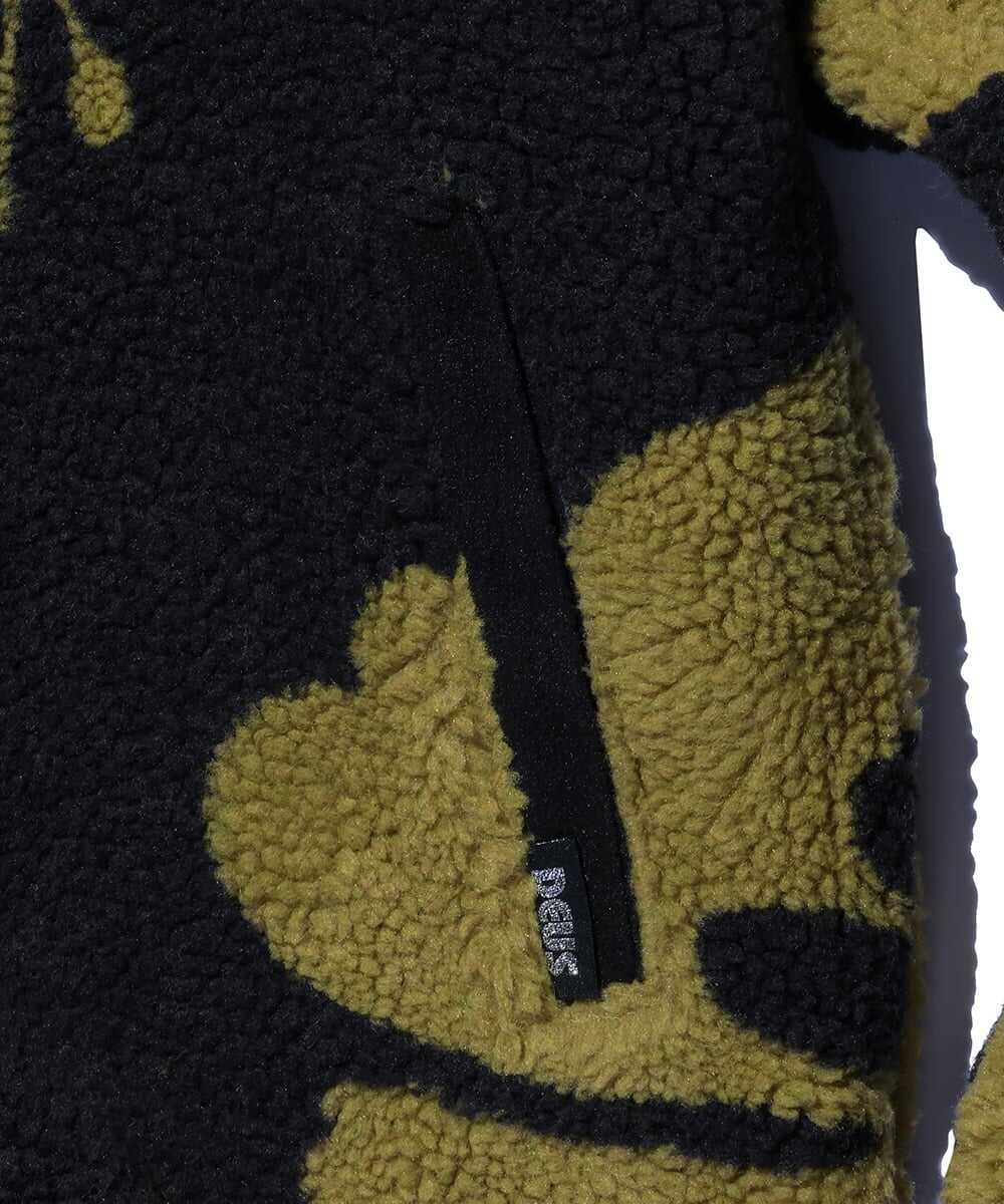 総柄シェルパフリースジャケット
