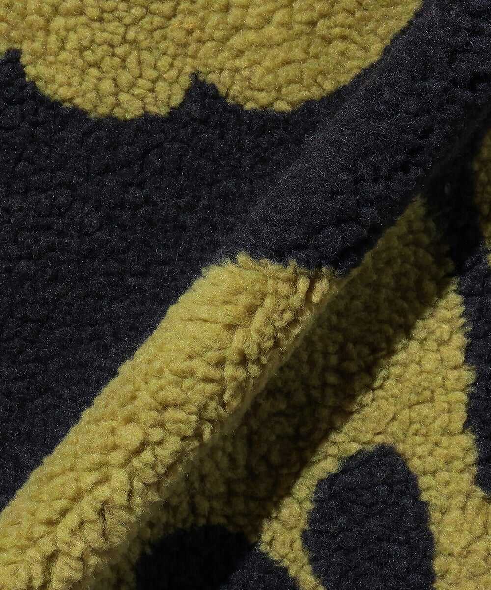 総柄シェルパフリースジャケット