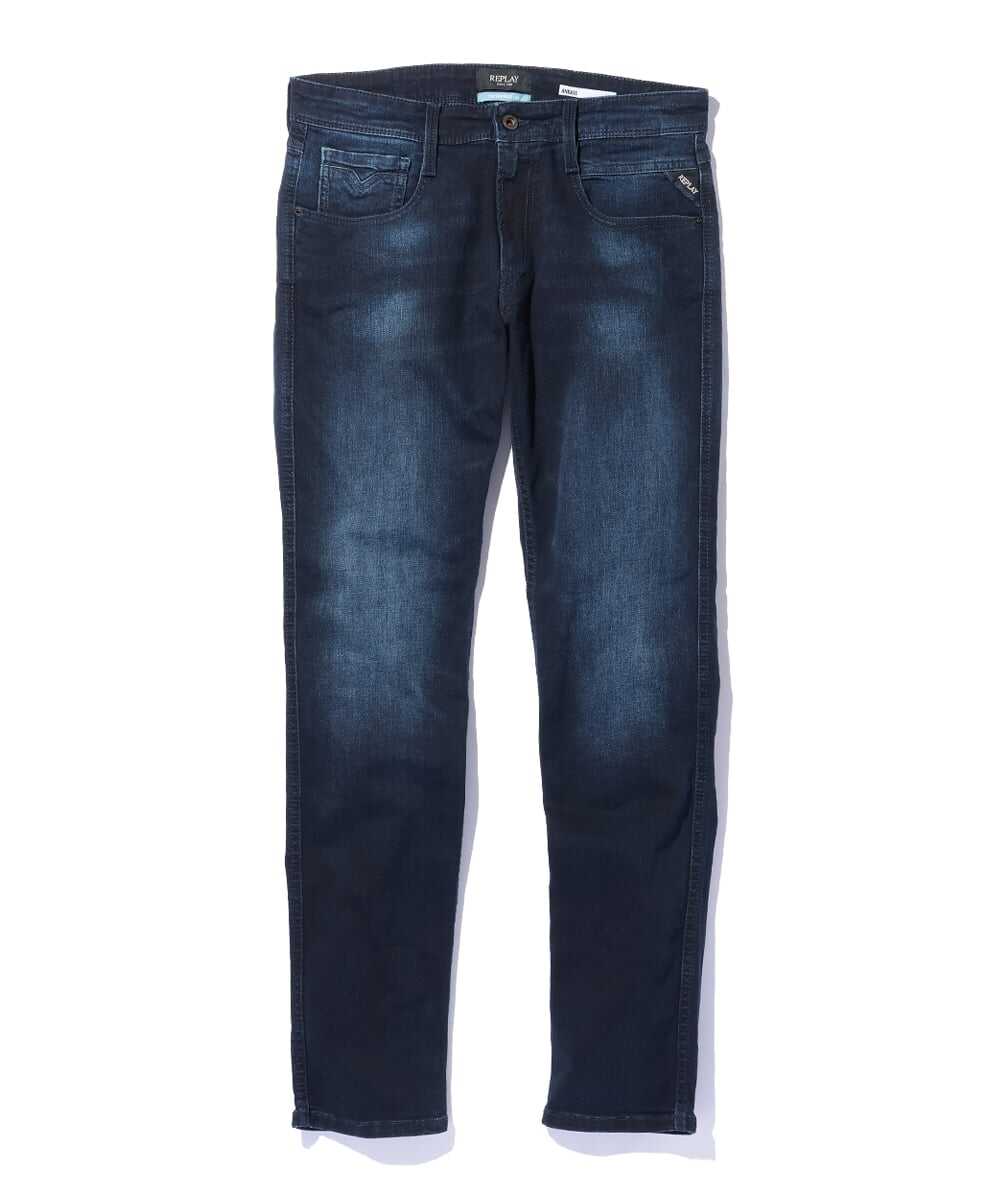 ANBASS/アンバス スリムフィット オーガニックコットン ストレッチデニムパンツ