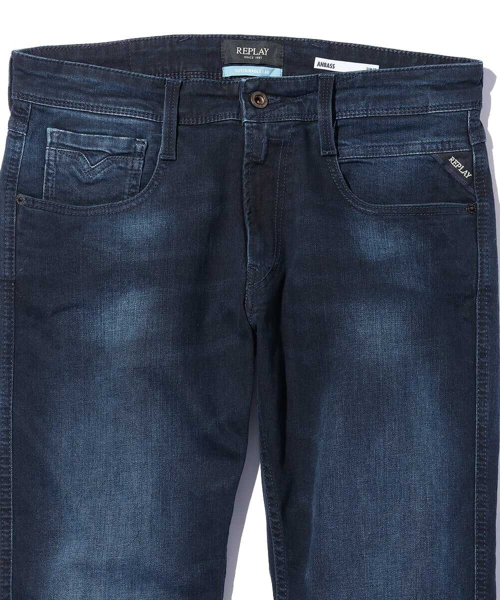 ANBASS/アンバス スリムフィット オーガニックコットン ストレッチデニムパンツ