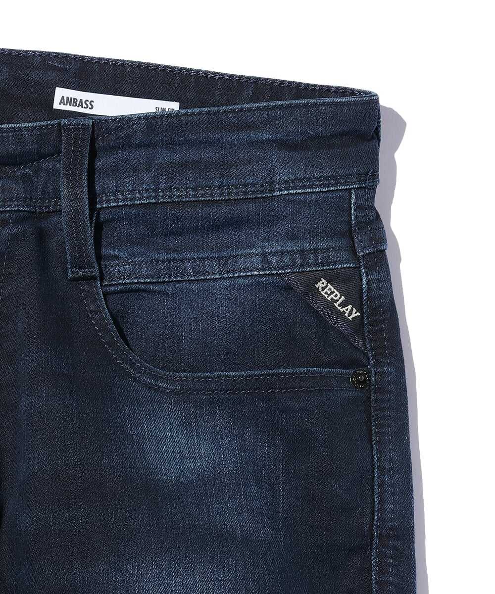 ANBASS/アンバス スリムフィット オーガニックコットン ストレッチデニムパンツ
