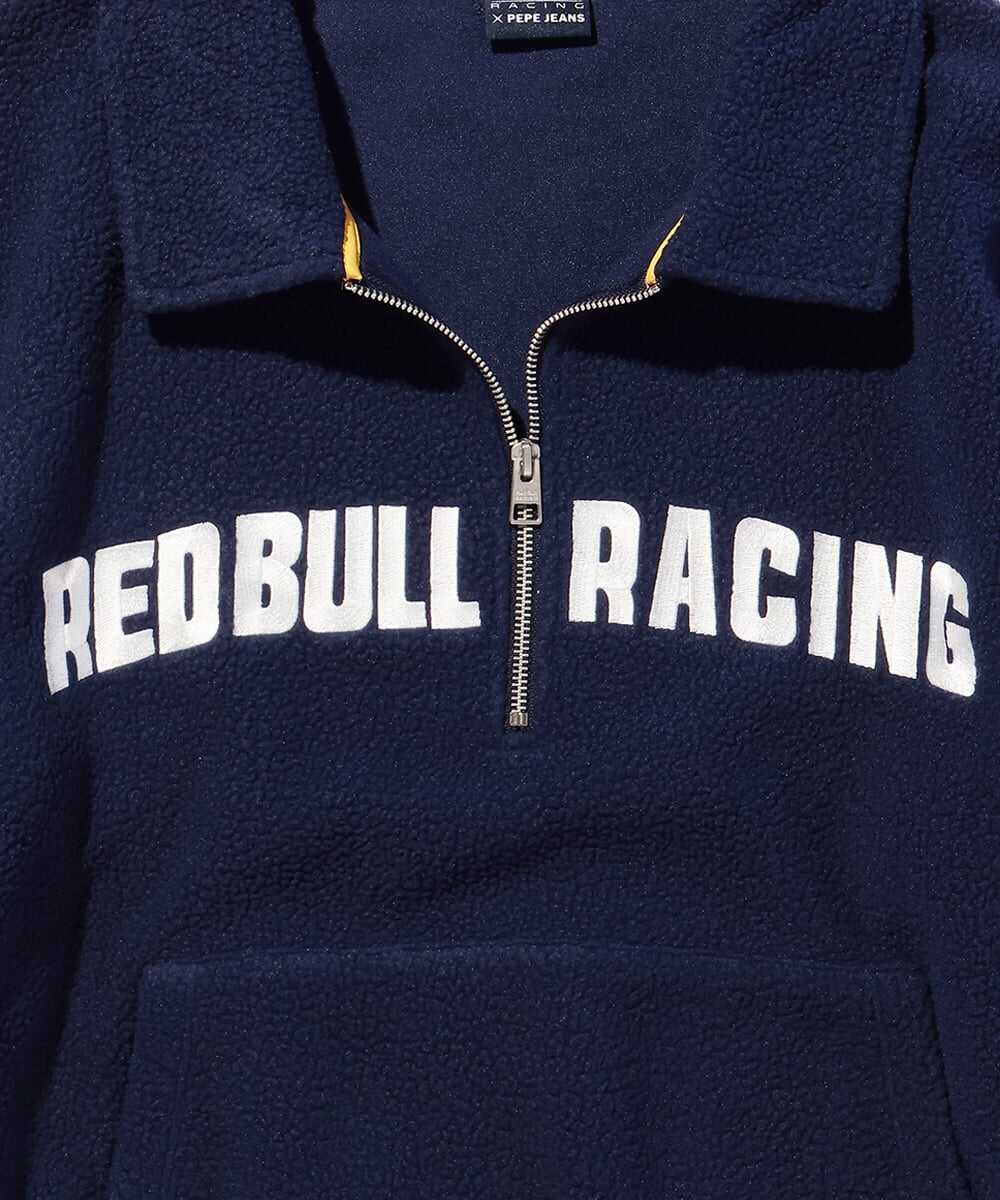 リラックスフィット ロゴ ハーフジップフリースプルオーバー