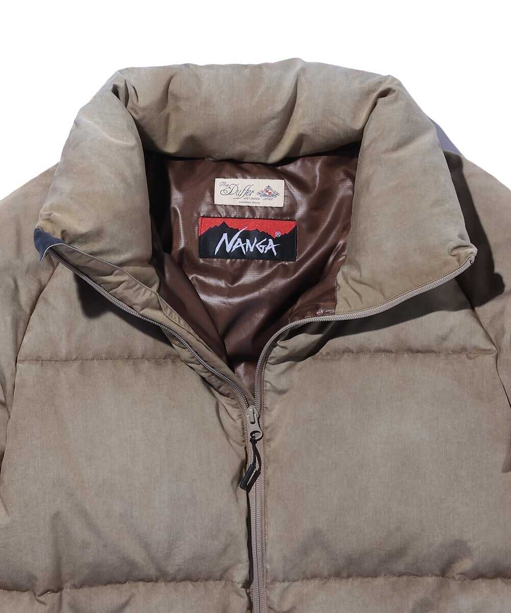 NANGA×DUFFER 硫化染め スタンドカラー ダウンジャケット