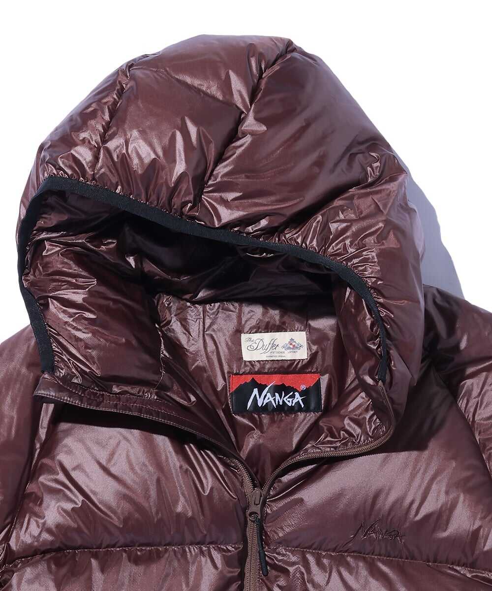 NANGA×DUFFER リップストップ シャイニーダウンフーディジャケット