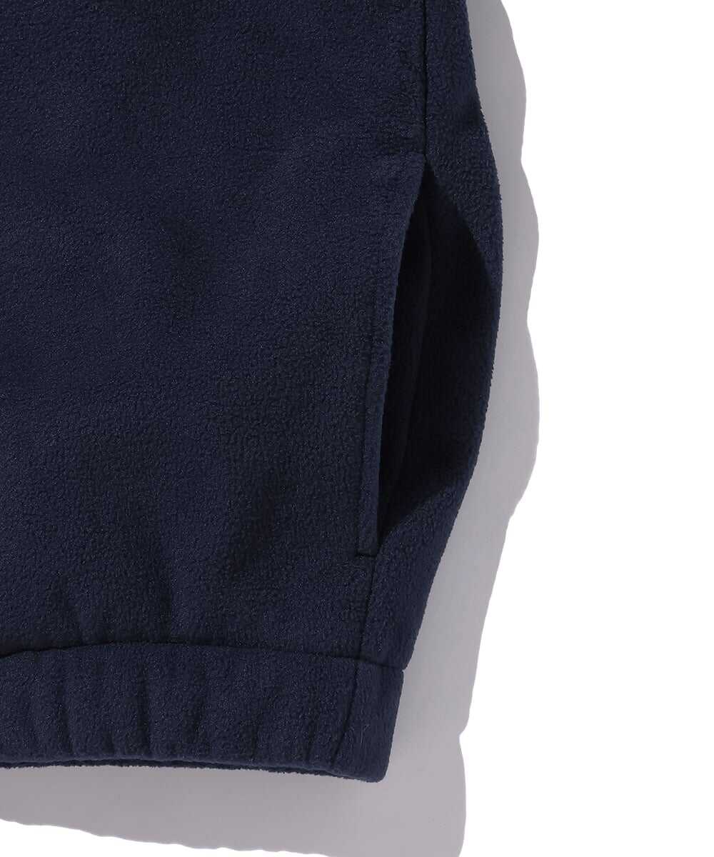 ロゴ刺繍 ハーフジップ フリースパーカ