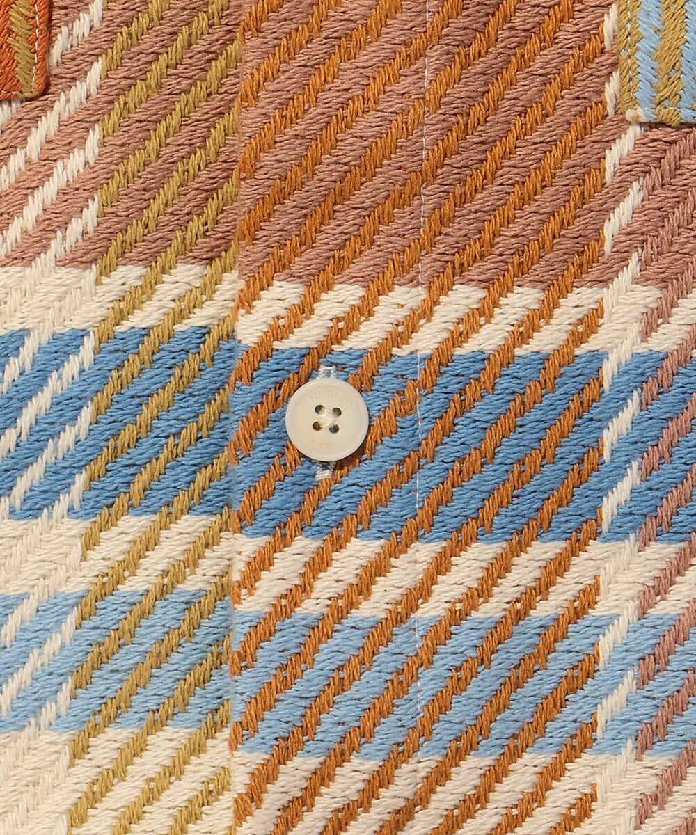 ピケチェック柄シャツジャケット