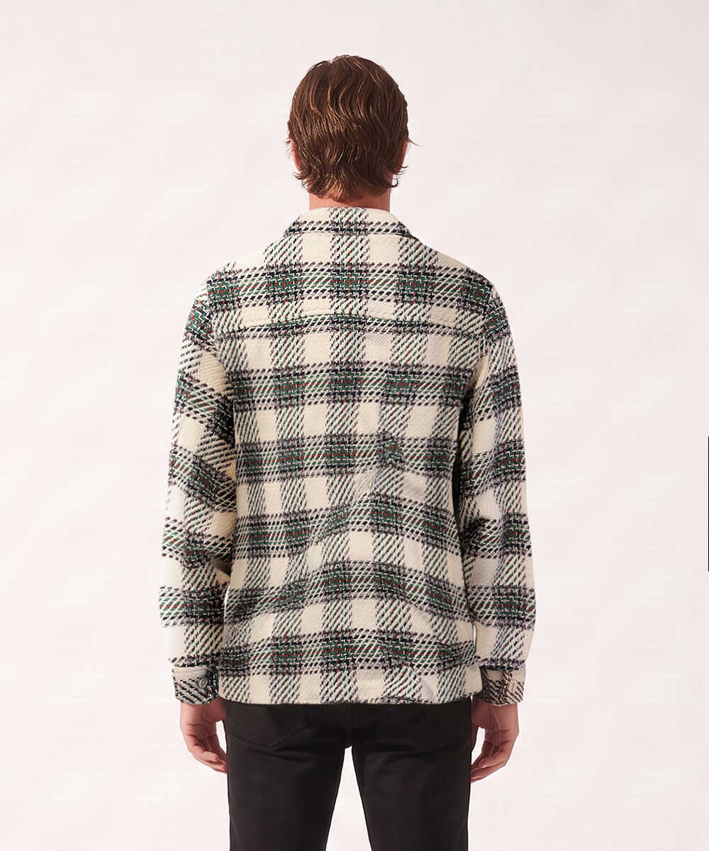 ハットンチェック柄シャツジャケット