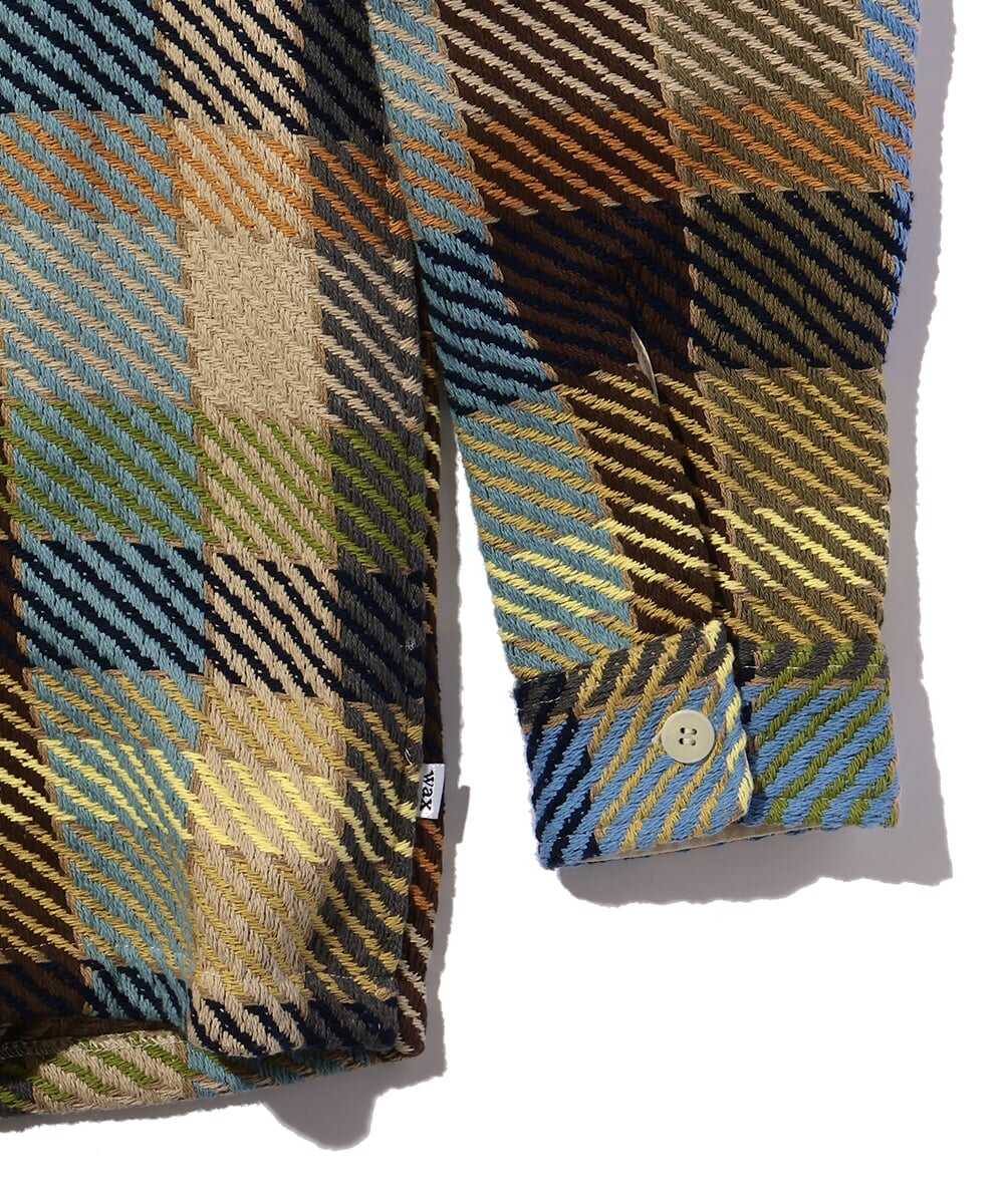 ピケチェック柄シャツジャケット