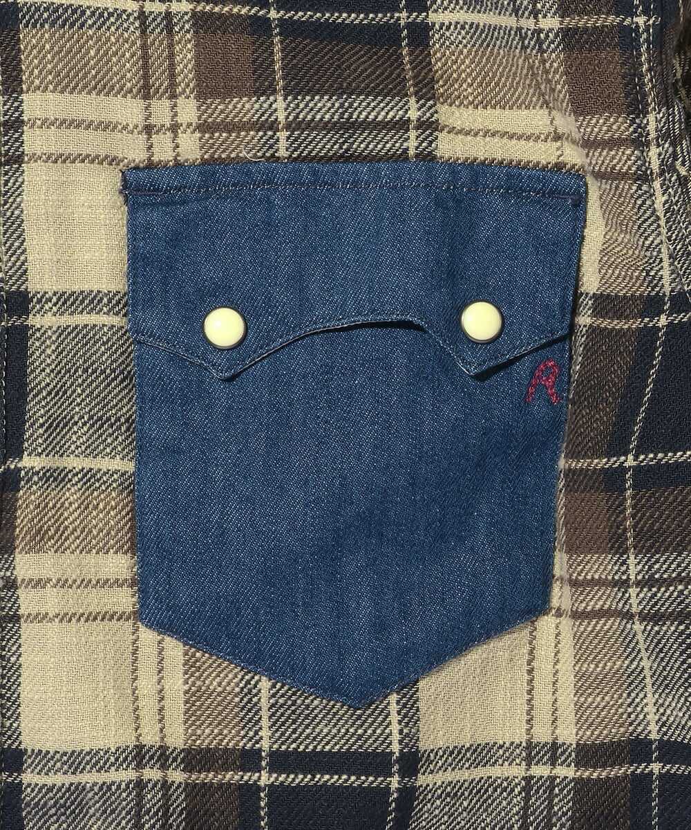 コットンフランネルデザインシャツ