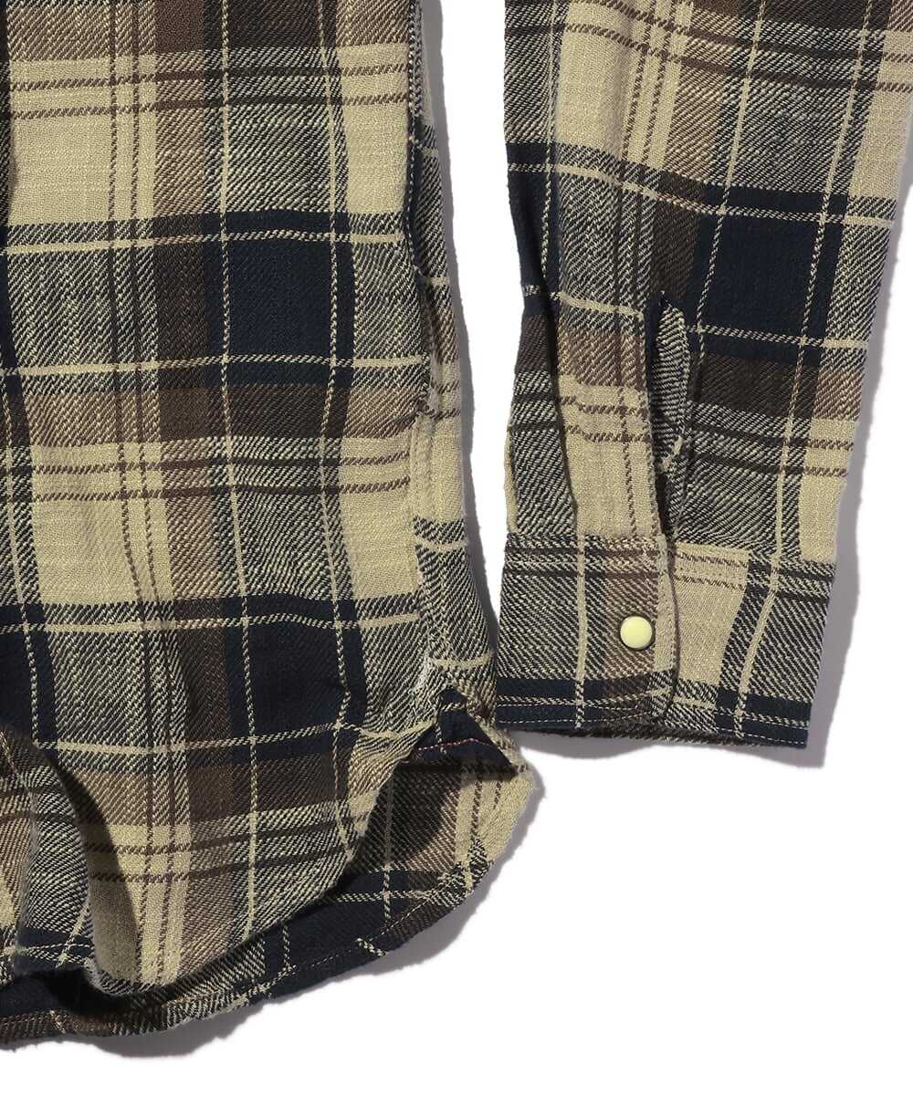 コットンフランネルデザインシャツ