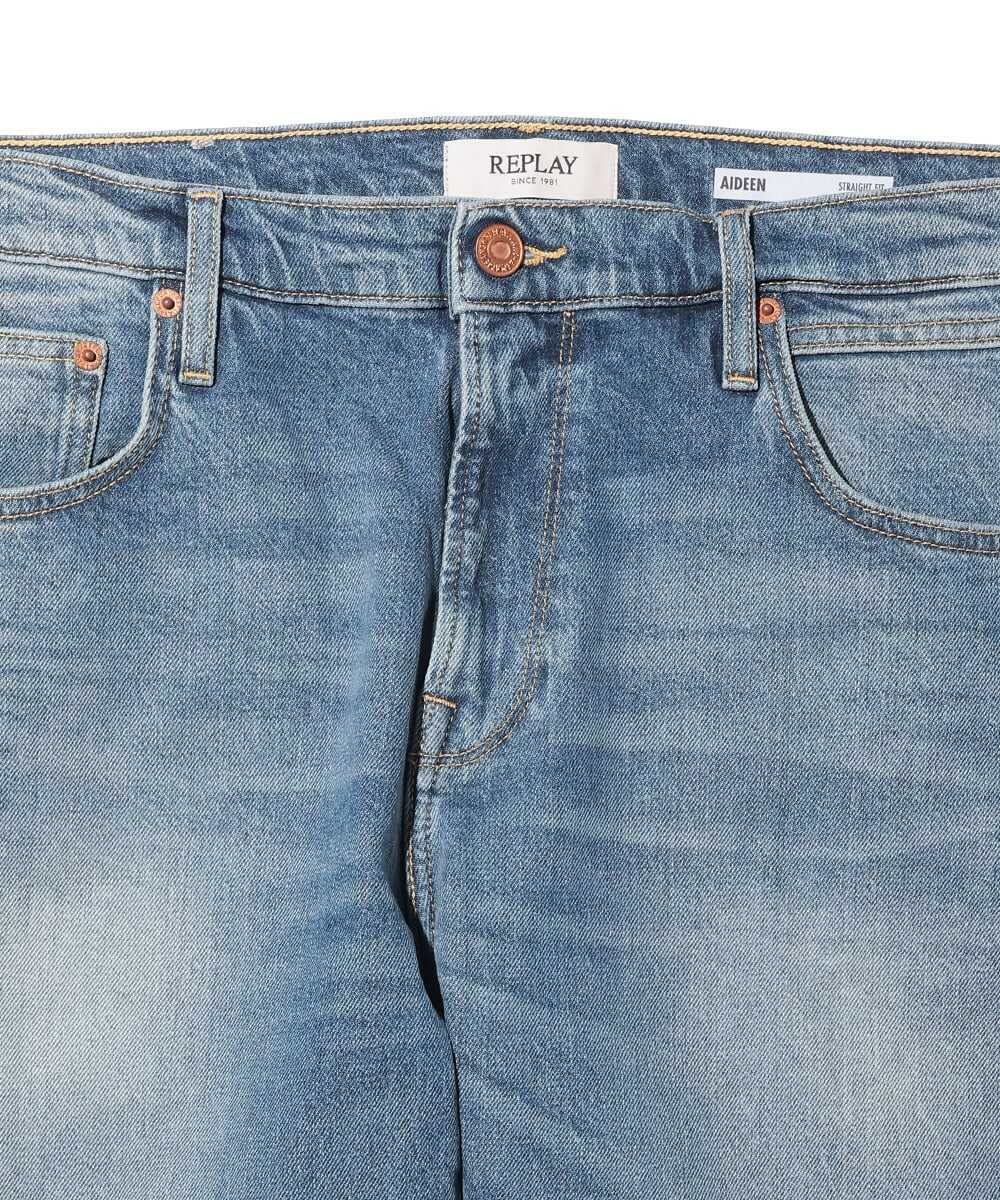 AIDEEN/アイディーン ストレートフィット レッドキャストストレッチデニムパンツ