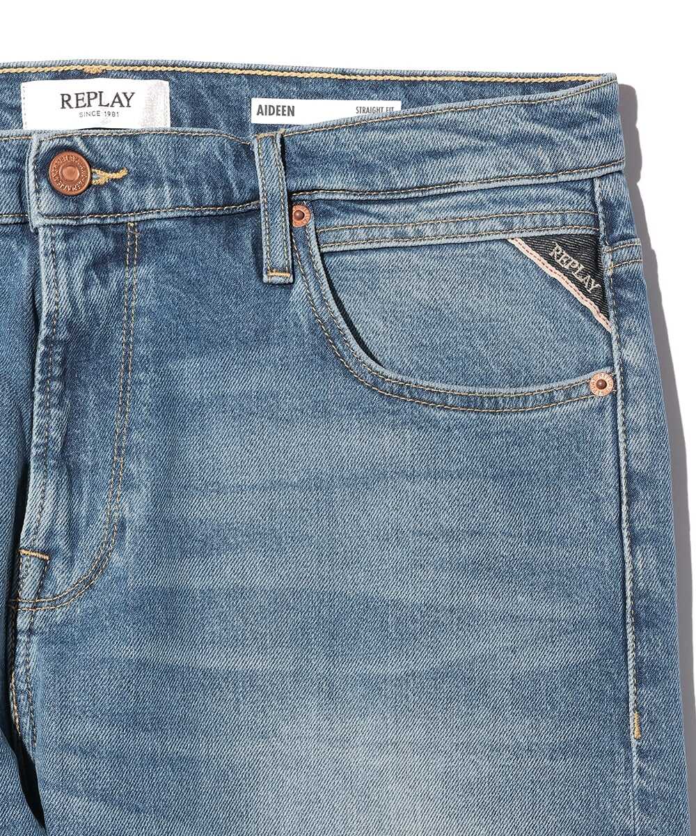 AIDEEN/アイディーン ストレートフィット レッドキャストストレッチデニムパンツ