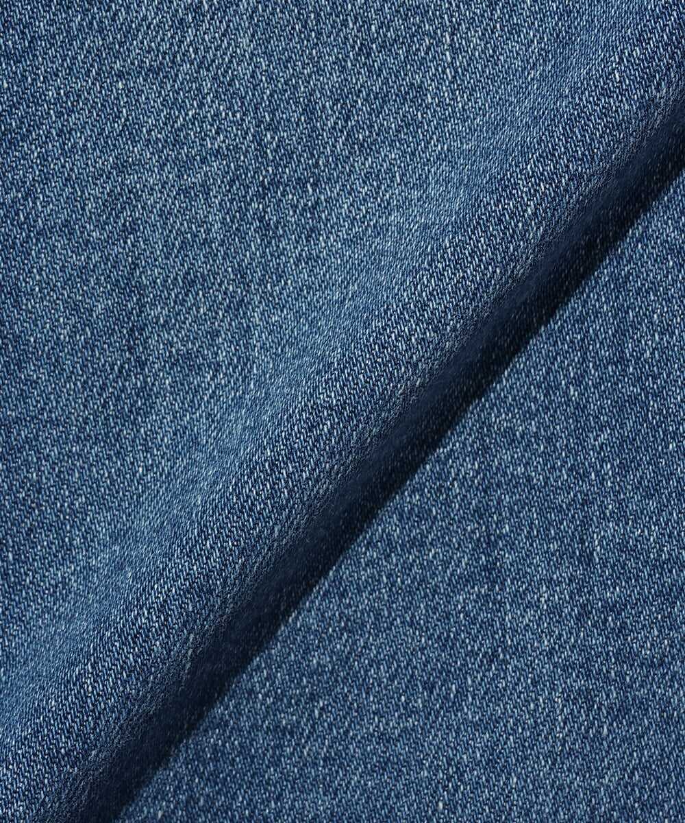 GROVER/グローバー スリムストレートフィット ミッドブルーパワーストレッチデニムパンツ