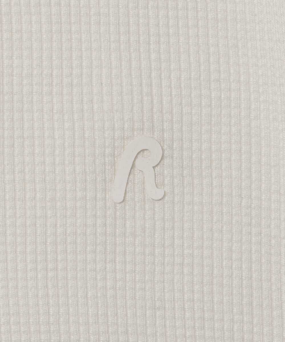 ロゴ刺繍 ワッフルコットンロンT