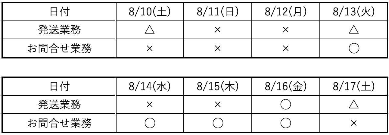 お盆期間中の発送・お問い合わせ対応について｜Safari Loungeからのお知らせ Safari Lounge