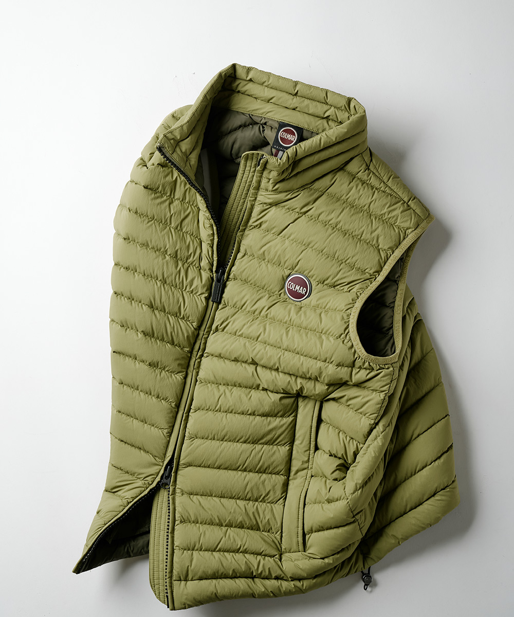 重ね着しやすいキルティングダウンベスト | コルマー | Safari Lounge