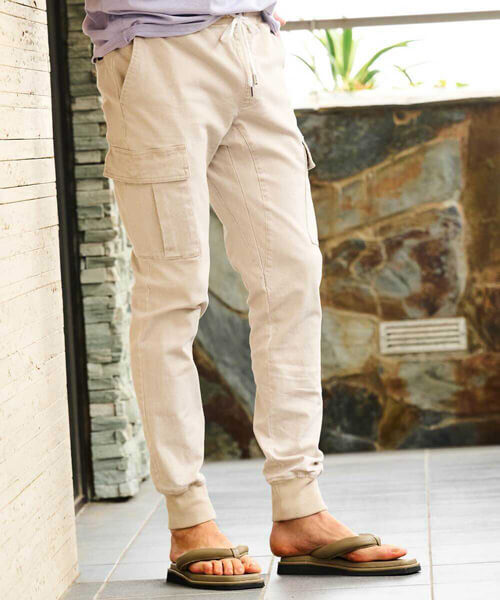 限定 カーゴリブイージーパンツ