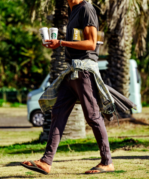 限定 テイパード 裾ジップ スウェット イージーパンツ